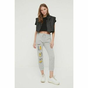 Trendyol Gray Printed Basic Jogger Slim Knitted Sweatpants kép
