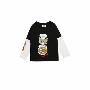 Trendyol Black Licensed Tom&Jerry Printed Boy Knitted T-Shirt kép
