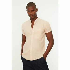 Trendyol Dried Rose Men's Slim Fit Classic Collar Short Sleeve Shirt kép