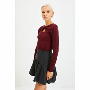 Trendyol Plum Collar Detailed Knitwear Sweater kép