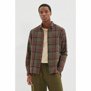 Trendyol Khaki Men Regular Fit Plaid Lumberjack Shirt kép