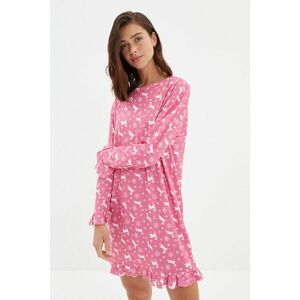 Trendyol Pink Christmas Themed Knitted Dress kép