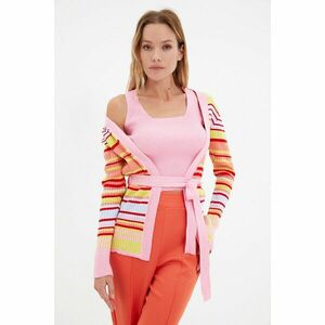 Trendyol Pink Striped Blouse- Cardigan Knitwear Suit kép