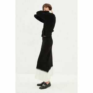 Trendyol Black Ribbed Detailed Sweater-Skirt Knitwear Bottom-Top Set kép