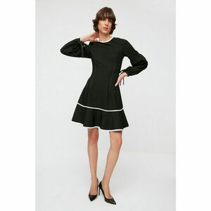 Trendyol Black Stitch Detailed Ruffle Dress kép