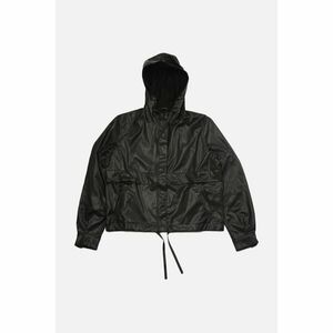 Trendyol Black Lacing Detail Hooded Coat kép