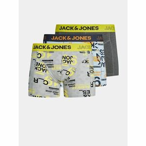 Set of three patterned boxer shorts in blue and grey Jack & Jones Lewis - Mens kép