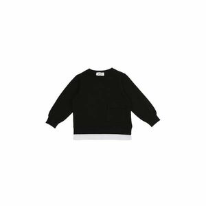 Trendyol Black Pocket Detailed Boy Knitted Slim Sweatshirt kép