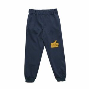 Trendyol Navy Blue Print Detailed Boy Knitted Slim Sweatpants kép