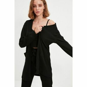 Trendyol Black Recycle Fabric Crop-cardigan 2-Pack Camisole Knitted Cardigan kép