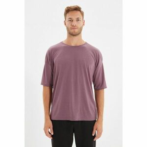 Trendyol Light Purple Basic Men's Crew Neck Oversize Short Sleeve T-Shirt kép