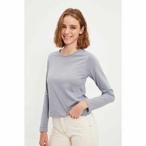 Trendyol Gray 100% Organic Cotton Basic Knitted T-Shirt kép