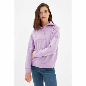 Trendyol Lilac Loose Knitted Sweatshirt kép