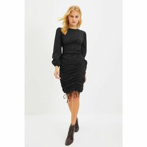 Trendyol Black Pleated Dress kép