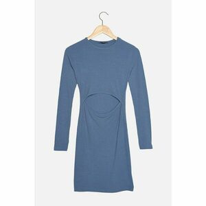 Trendyol Blue Waist Detailed Knitted Dress kép