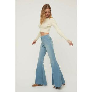 jeans flare high waist kép