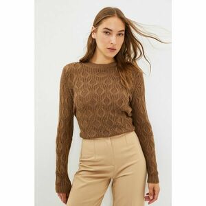Trendyol Brown Knitted Detailed Knitwear Sweater kép