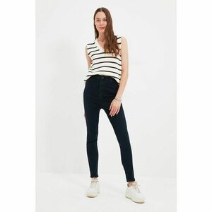 Trendyol Navy Tall High Waist Skinny Jeans kép