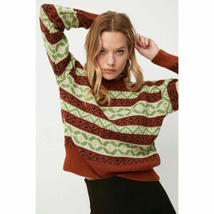 Trendyol Brown Jacquard Knitwear Sweater kép