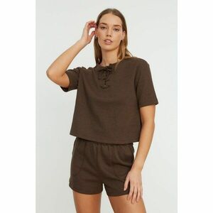 Trendyol Brown Waffle Fabric Knitted Blouse kép