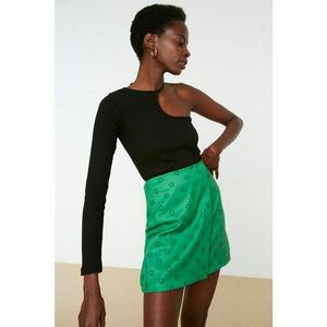 Trendyol Black Single Sleeve Crop Knitted Blouse kép