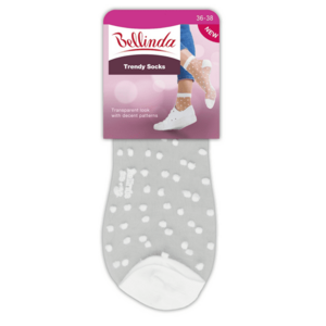 Set of two pairs of women's white polka dot socks Bellinda Trendy kép