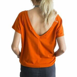 Póló, hátul nyakkivágással, sötét narancssárga kép