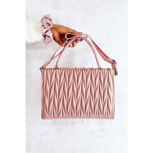 Quilted Letterman Handbag Pink Roselyn kép