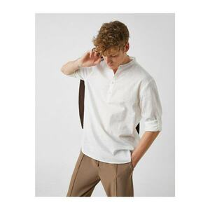 Koton Folding Sleeved Judge Collar Shirt kép