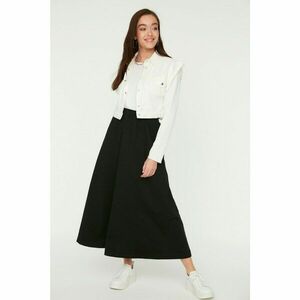 Trendyol Black Elastic Bell Knitted Skirt kép