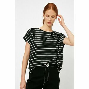 Koton Women's Black Striped T-Shirt kép