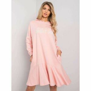 Világos rózsaszín ruha kapucnival kép