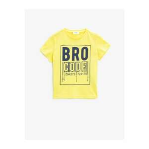 Koton Boy's Cotton Short Sleeve Printed Crew Neck T-Shirt kép