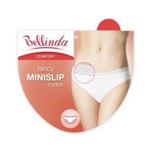 Bellinda Women's Panties FANCY COTTON MINISLIP - Women's Panties with Lace - White kép