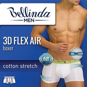 Bellinda Men's Boxers 3D FLEX AIR BOXER - Men's boxers with 3D flex cotton suitable for sport - black kép
