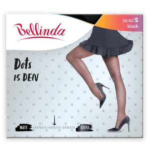Tights with polka dots 15 DEN - black Bellinda kép