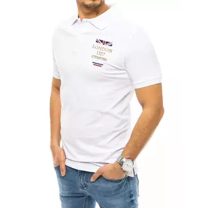 Póló ing hímzett fehér Dstreet PX0436 kép