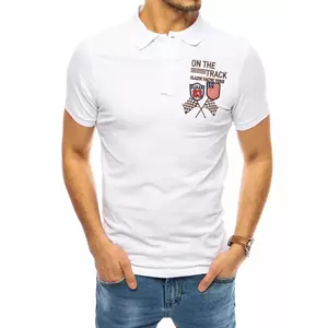Póló ing hímzett fehér Dstreet PX0452 kép