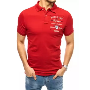 Piros férfi póló hímzett Dstreet PX0399 kép