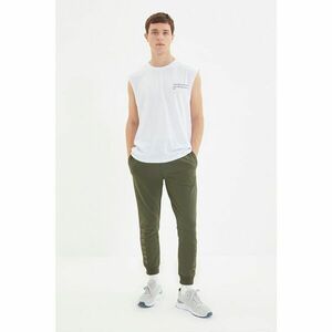 Trendyol Khaki Men Regular Fit Printed Mesh Detailed Sweatpants kép