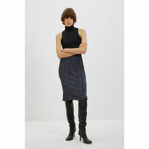 Trendyol Gray Pleated Midi Knitted Skirt kép