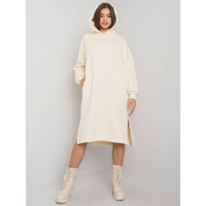 Cream women's sweatshirt dress kép