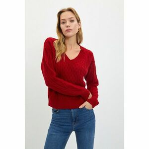 Trendyol Red Knitted Detailed Knitwear Sweater kép