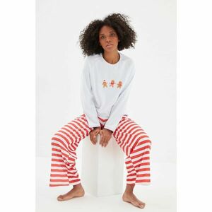 Trendyol Red Christmas Themed Knitted Pajamas Set kép