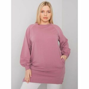 Dusty pink cotton sweatshirt for women plus size kép