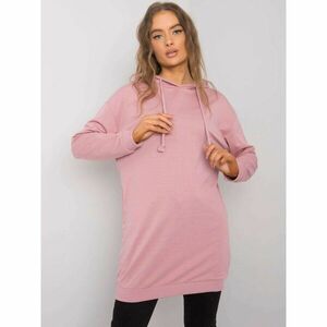 Dusty pink women's sweatshirt with pockets kép