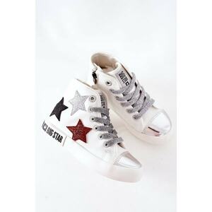 Children's High Sneakers With A Zipper BIG STAR II374029 White kép