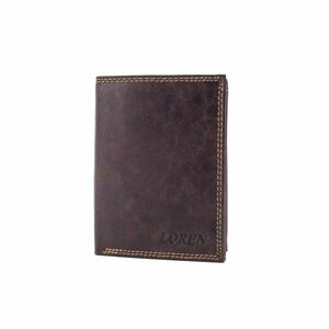 Dark brown leather wallet for a man kép