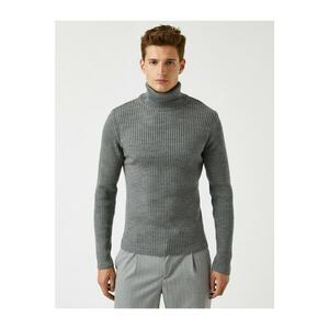 Koton Men's Gray Turtleneck Sweater kép