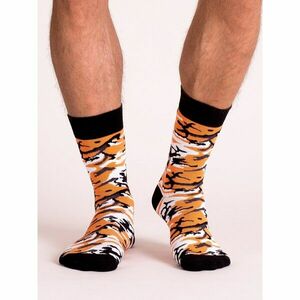 Men´s black and orange camo socks kép